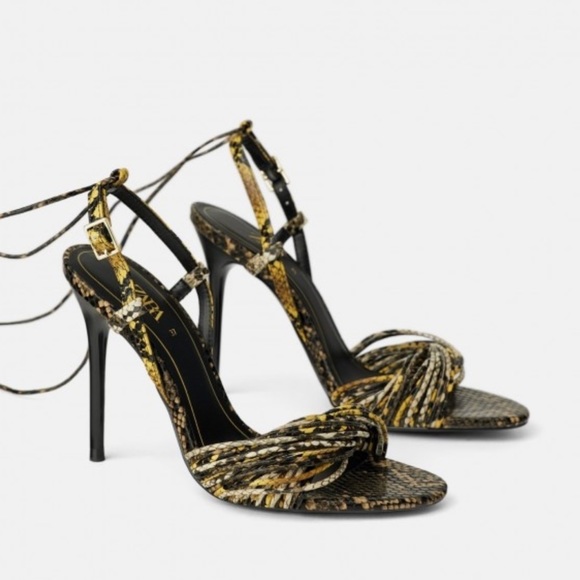 Zara Shoes - Zara Snakeskin Heels